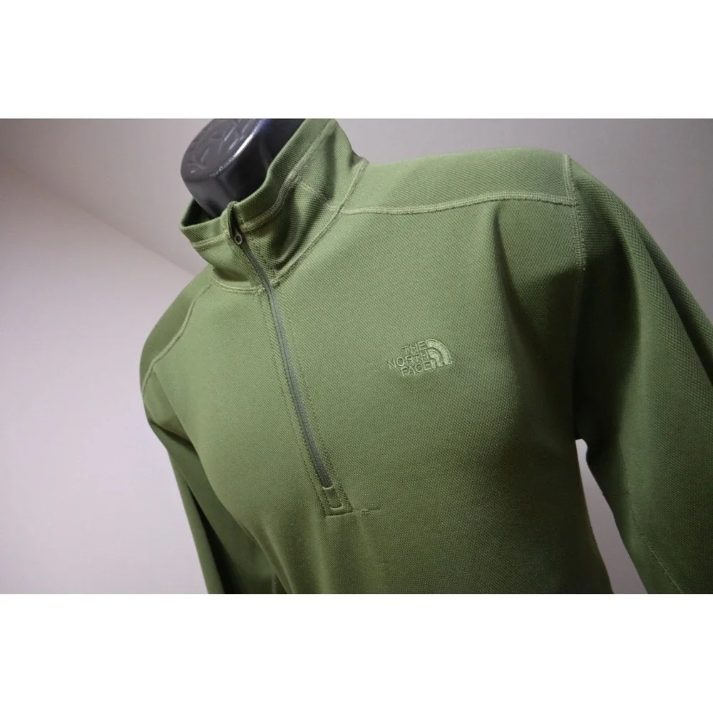 The North Face 1/4 Zip Pullover Jacket‎ Athletic Mens Large Green Performance